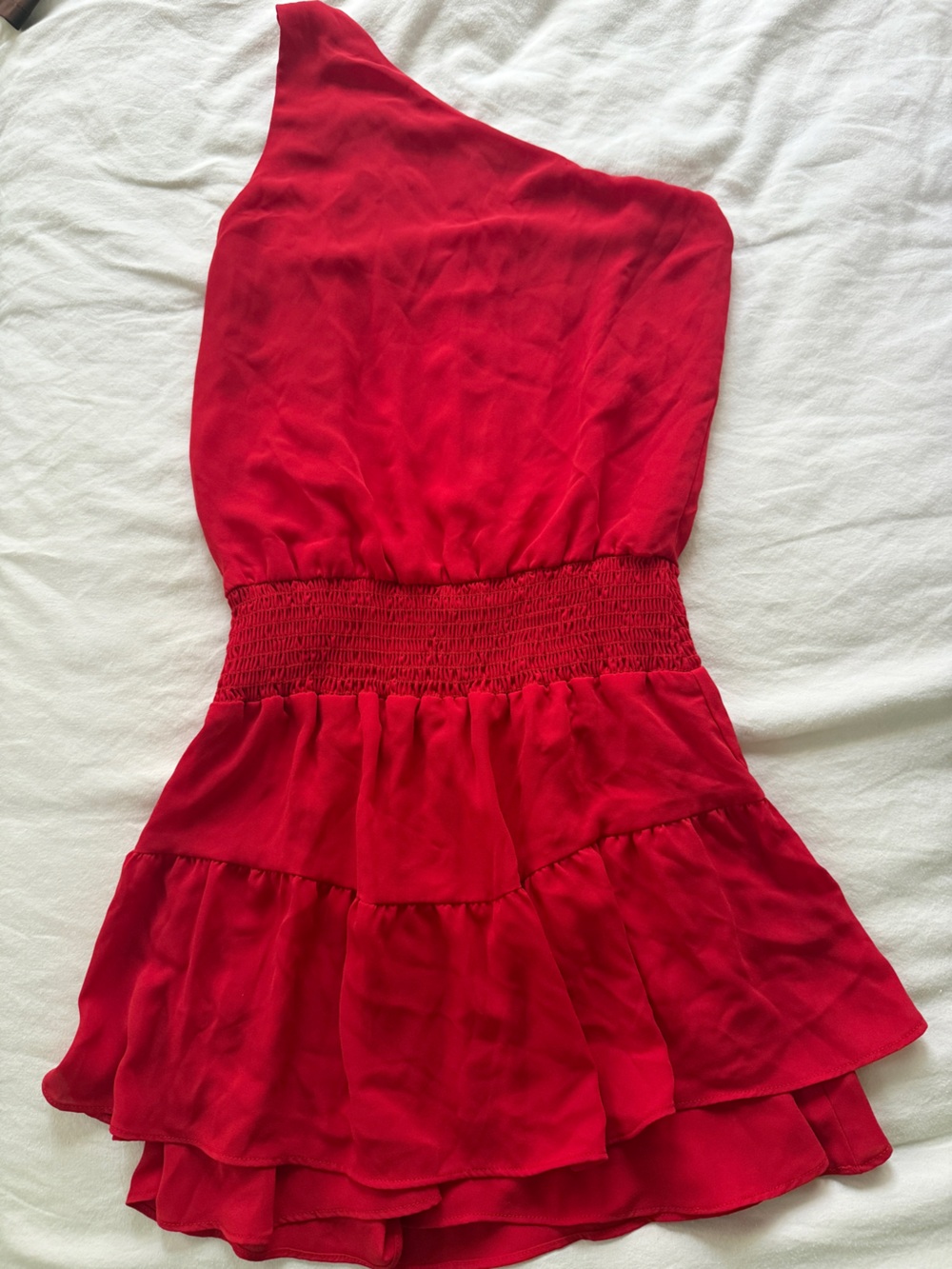 Krisa- Revolve One Shoulder Ruffle Mini Dress - Picture 2 of 3